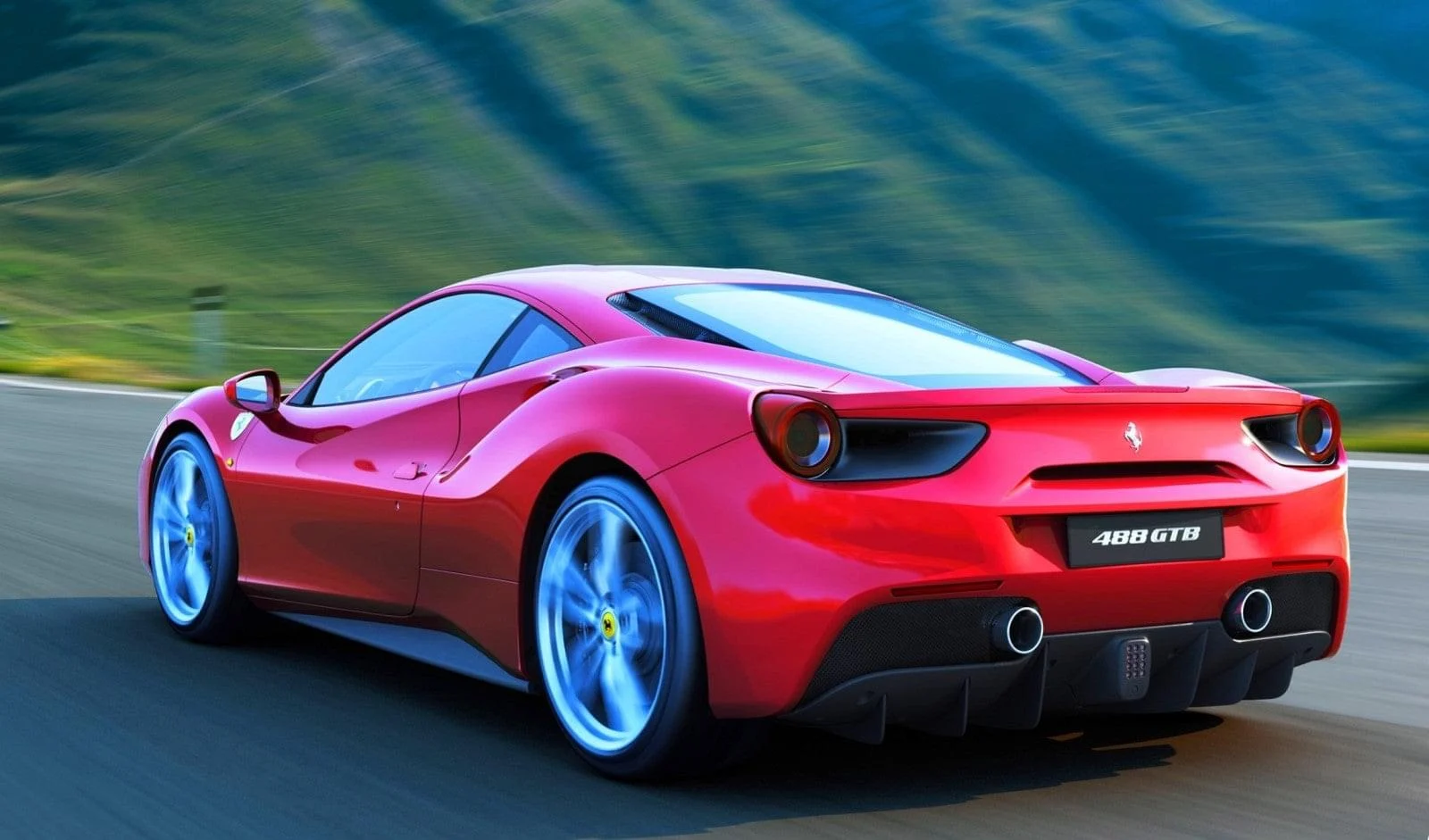 1016 Industries Aero Carbon Rear Diffuser Upper Add On For Ferrari 488 2015-2020