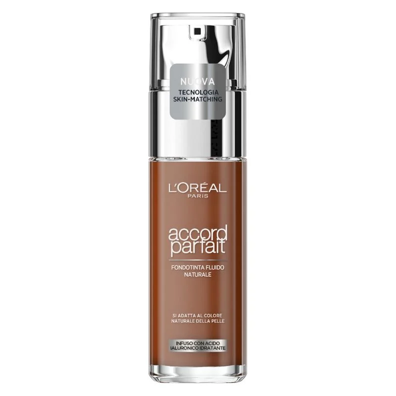 L'Oréal Accord Parfait Fondotinta Fluido Effetto Naturale 7.D - Ambra Dorata (30 Ml)