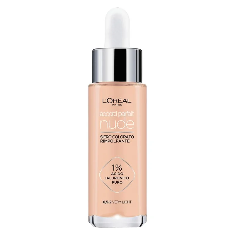 L'Oréal Accord Parfait Nude - Siero Colorato Rimpolpante 1-2 - Rosy Light