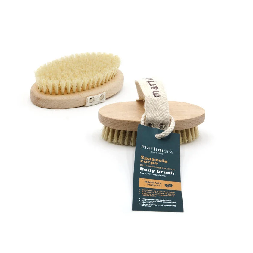 Martini spa Spazzola Massaggio Corpo Setole Naturali Massaggio Secco 1 unità
