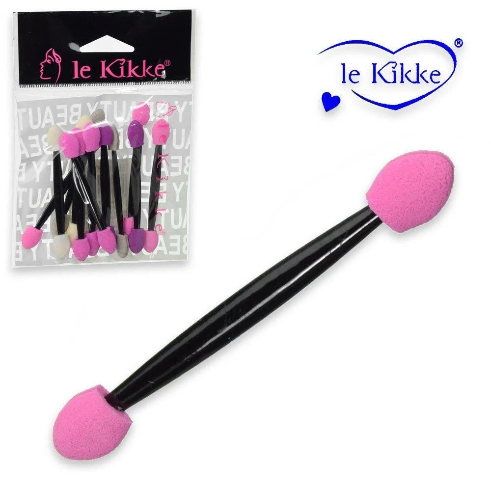 Le kikke set 12 pennelli ombretto spugnetta colorati