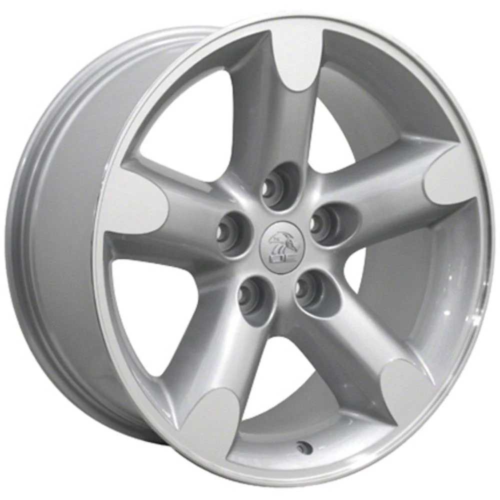 OE 5-Spoke Style Silver Machined 5-Lug Wheel; 20x9; 19mm Offset (02-08 RAM 1500, Excluding Mega Cab)