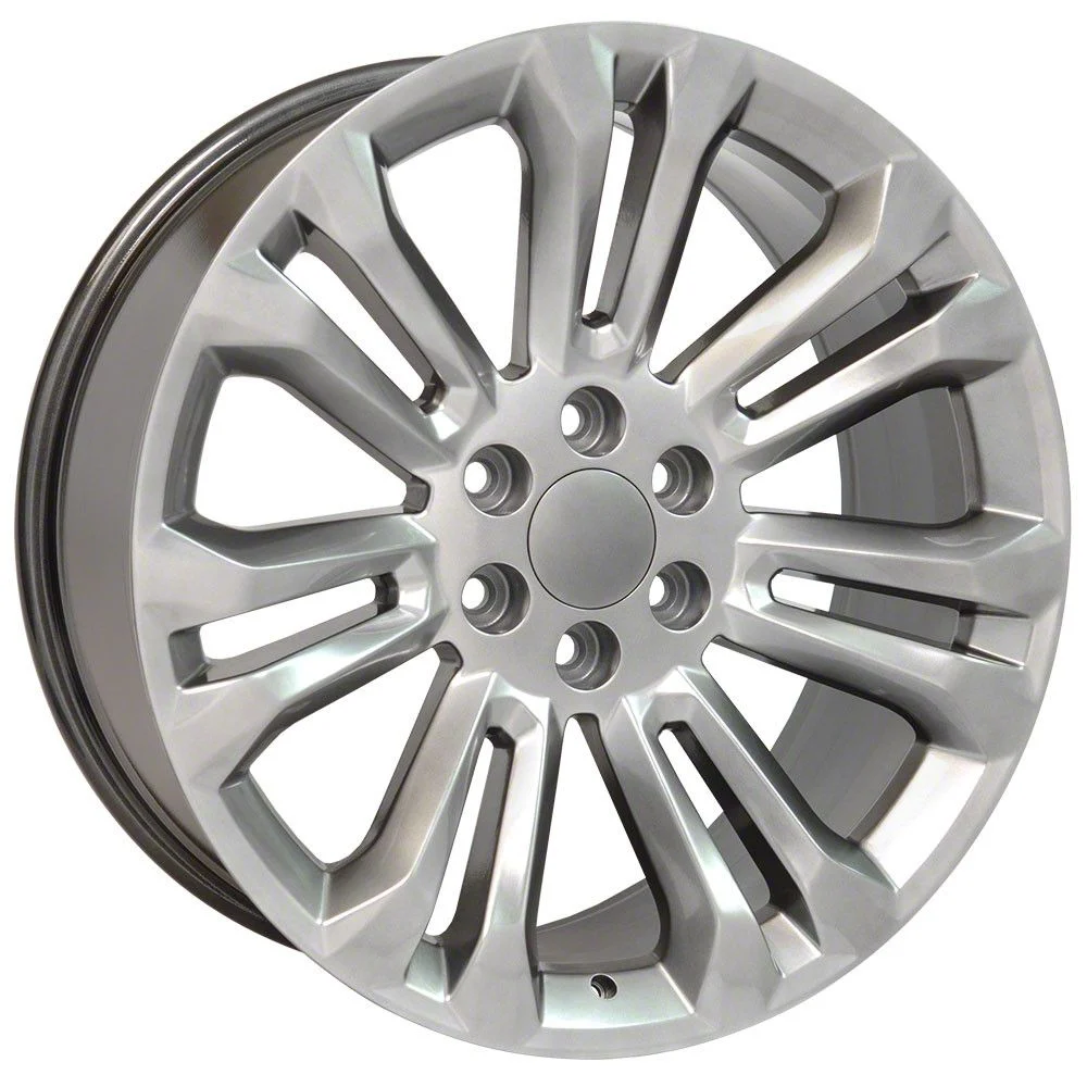 7-Double Spoke Style Hyper Black 6-Lug Wheel; 22x9; 24mm Offset (07-13 Sierra 1500)