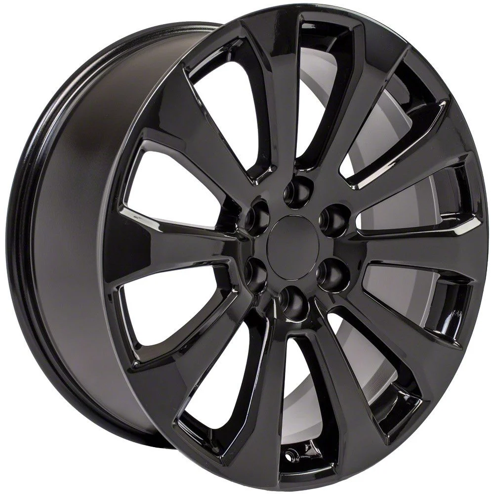 High Country Style Black 6-Lug Wheel; 22x9; 28mm Offset (07-13 Sierra 1500)
