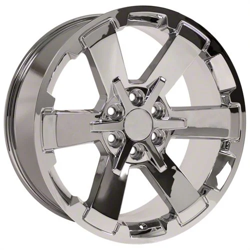 Rally Style Chrome 6-Lug Wheel; 22x9; 24mm Offset (07-13 Sierra 1500)
