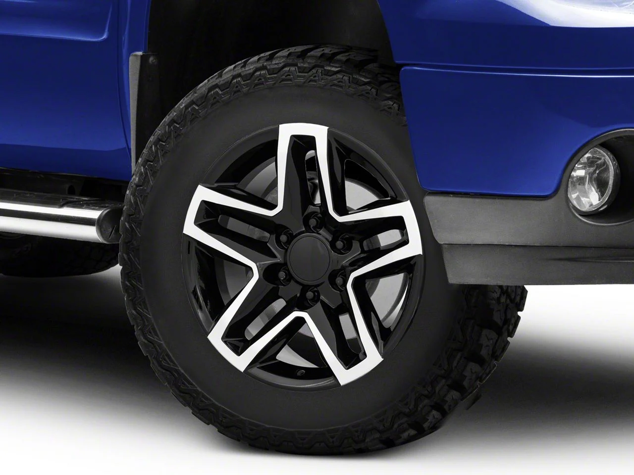 Trail Boss Style Black Machined 6-Lug Wheel; 18x8.5; 26mm Offset (07-13 Sierra 1500)