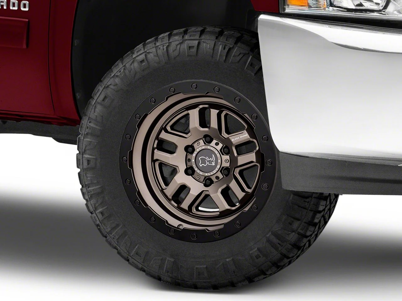 Black Rhino Barstow Matte Bronze with Matte Black Lip 6-Lug Wheel; 18x9.5; -18mm Offset (07-13 Silverado 1500)