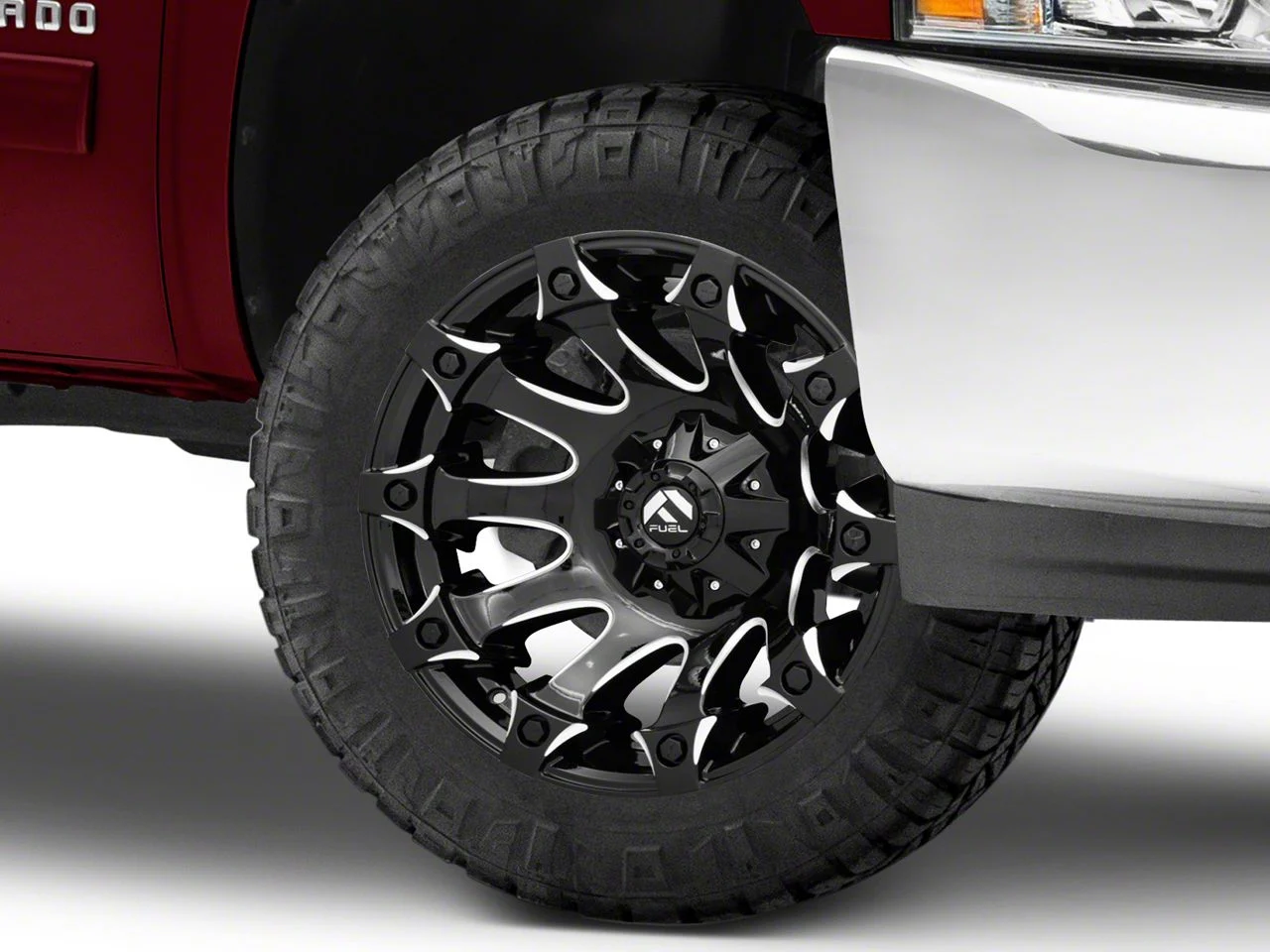 Fuel Wheels Battle Axe Gloss Black Milled 6-Lug Wheel; 20x9; 20mm Offset (07-13 Silverado 1500)