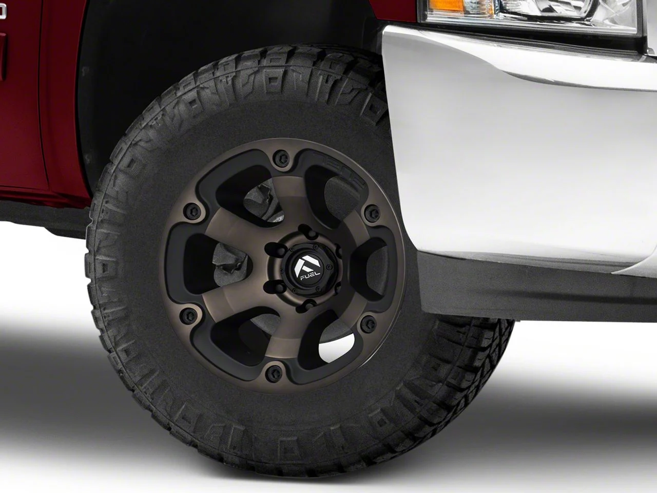 Fuel Wheels Beast Matte Black Machined with Dark Tint 6-Lug Wheel; 17x9; 35mm Offset (07-13 Silverado 1500)