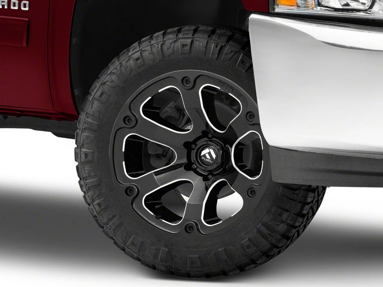 Fuel Wheels Beast Gloss Black Milled 6-Lug Wheel; 20x9; 20mm Offset (07-13 Silverado 1500)