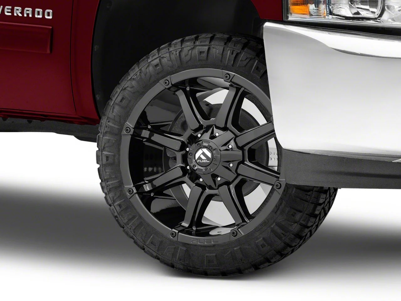 Fuel Wheels Coupler Gloss Black 6-Lug Wheel; 20x9; 20mm Offset (07-13 Silverado 1500)