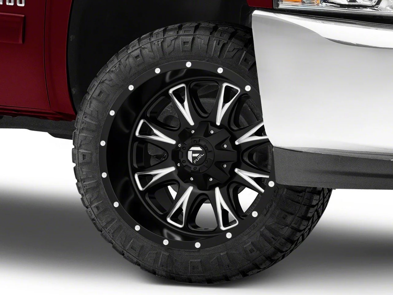Fuel Wheels Throttle Matte Black Milled 6-Lug Wheel; 20x10; -24mm Offset (07-13 Silverado 1500)