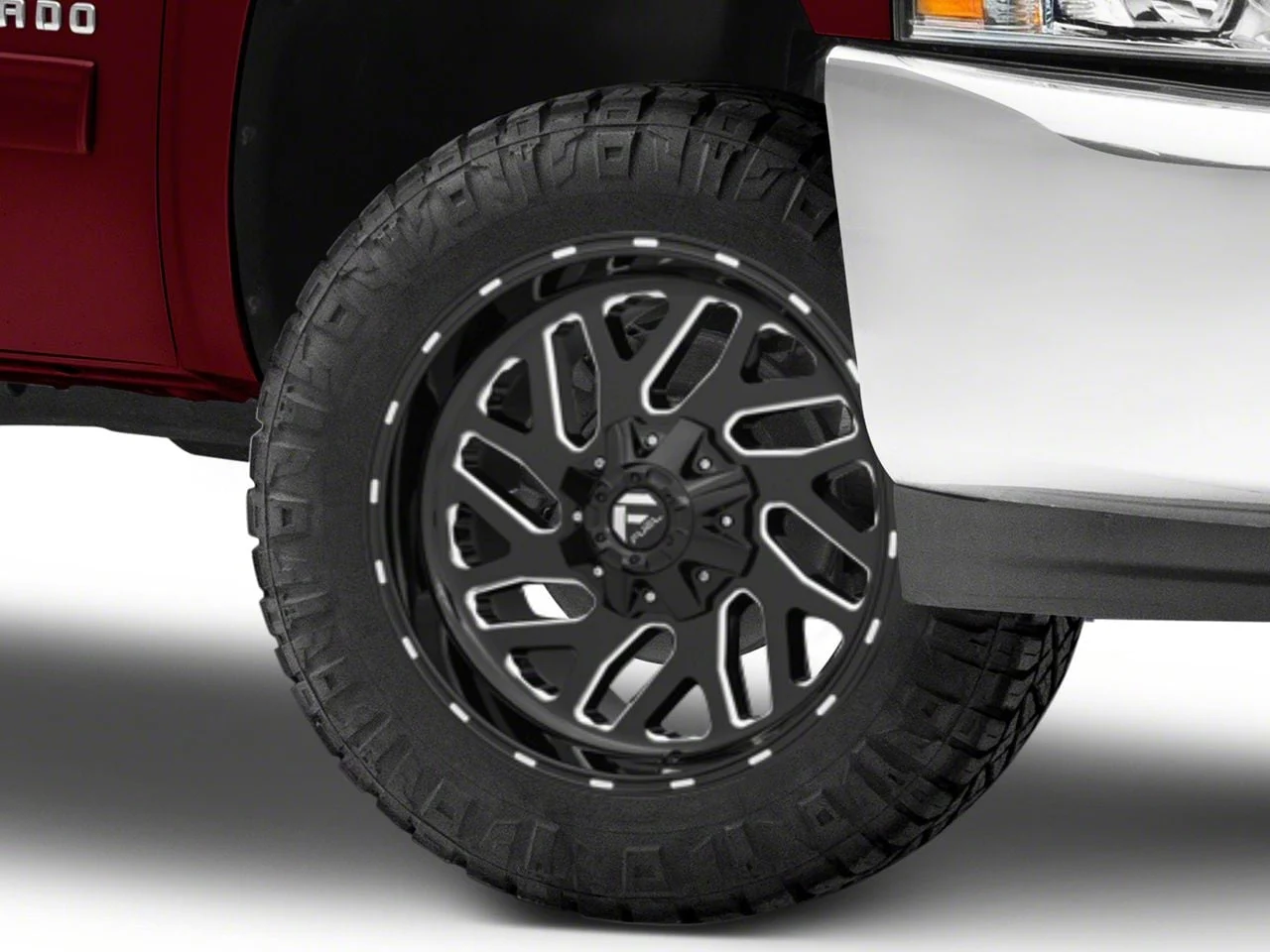 Fuel Wheels Triton Gloss Black Milled 6-Lug Wheel; 20x9; 20mm Offset (07-13 Silverado 1500)