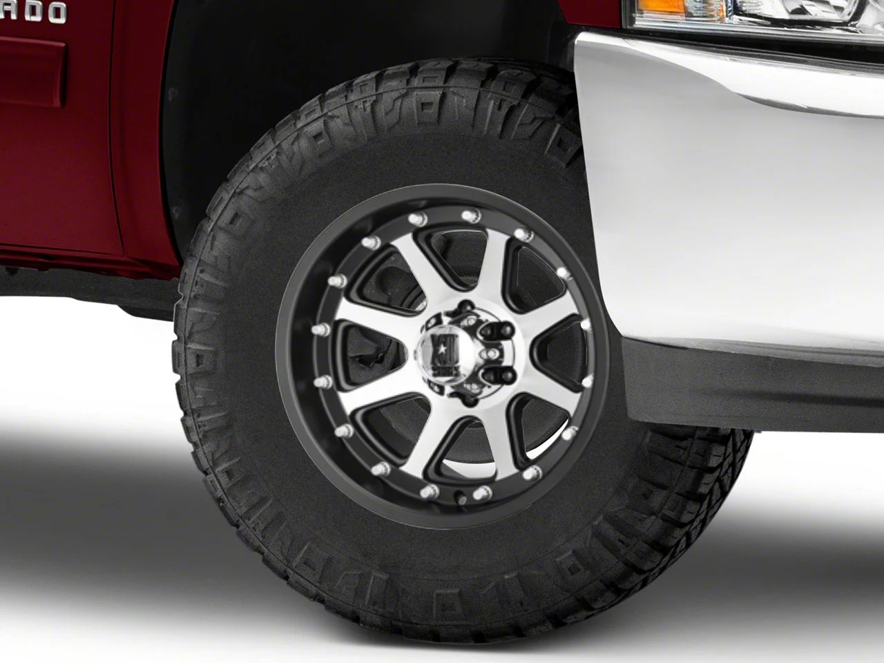 XD Addict Matte Black Machined 6-Lug Wheel; 17x9; 18mm Offset (07-13 Silverado 1500)