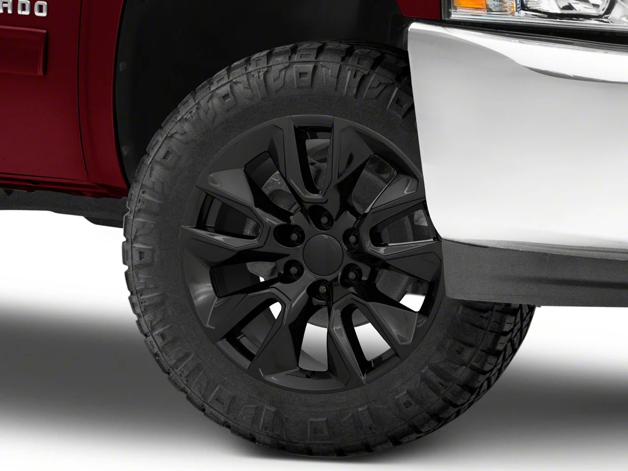 RST Style Black 6-Lug Wheel; 20x9; 28mm Offset (07-13 Silverado 1500)