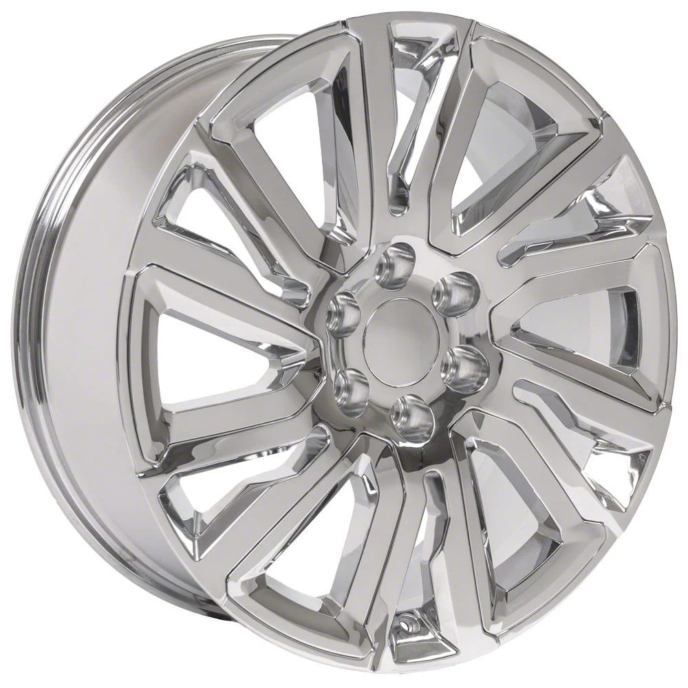Next Gen Sierra Style Chrome with Chrome Insert 6-Lug Wheel; 22x9; 28mm Offset (14-18 Silverado 1500)