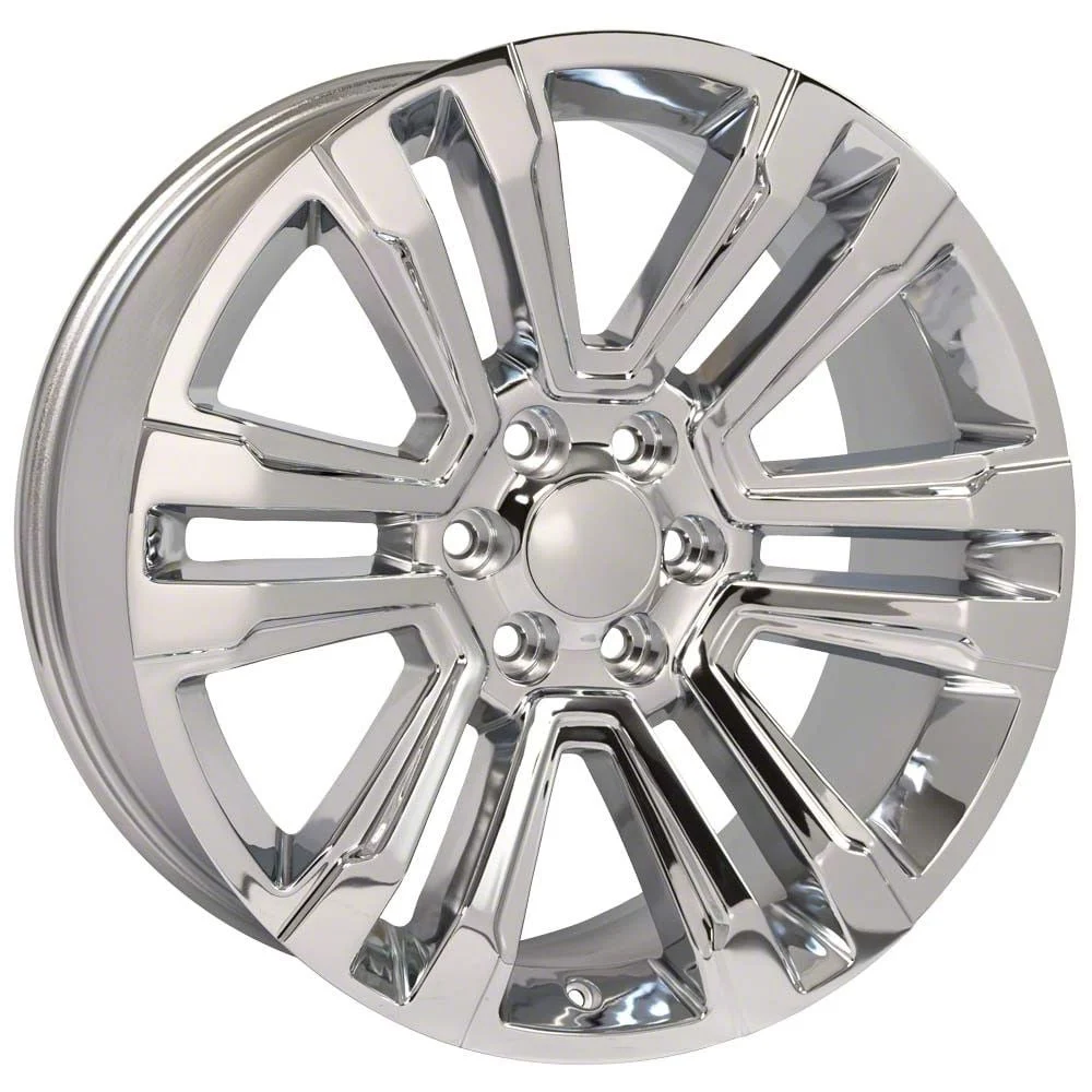 Denali Style Chrome 6-Lug Wheel; 22x9; 24mm Offset (14-18 Silverado 1500)