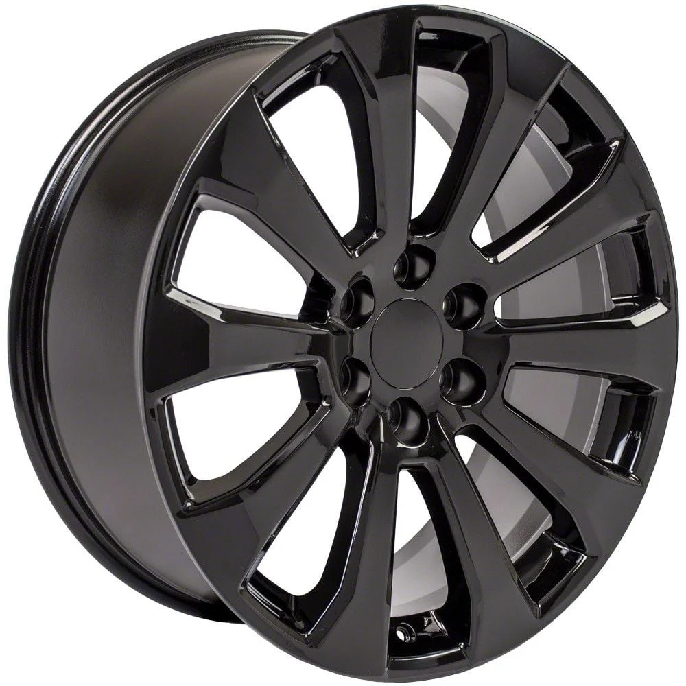 High Country Style Black 6-Lug Wheel; 22x9; 28mm Offset (14-18 Silverado 1500)
