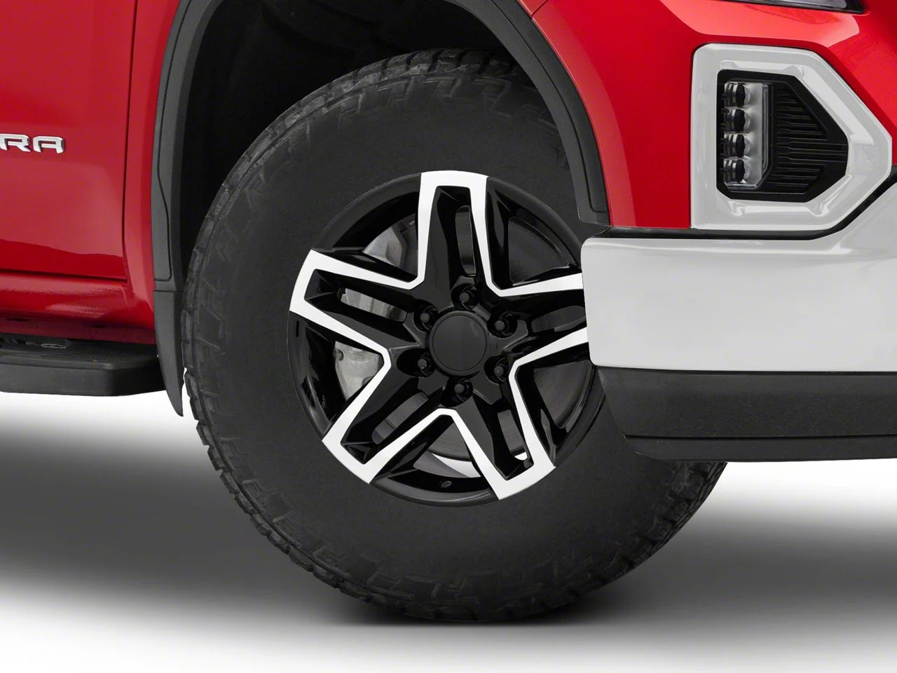 Trail Boss Style Black Machined 6-Lug Wheel; 18x8.5; 26mm Offset (19-26 Sierra 1500)