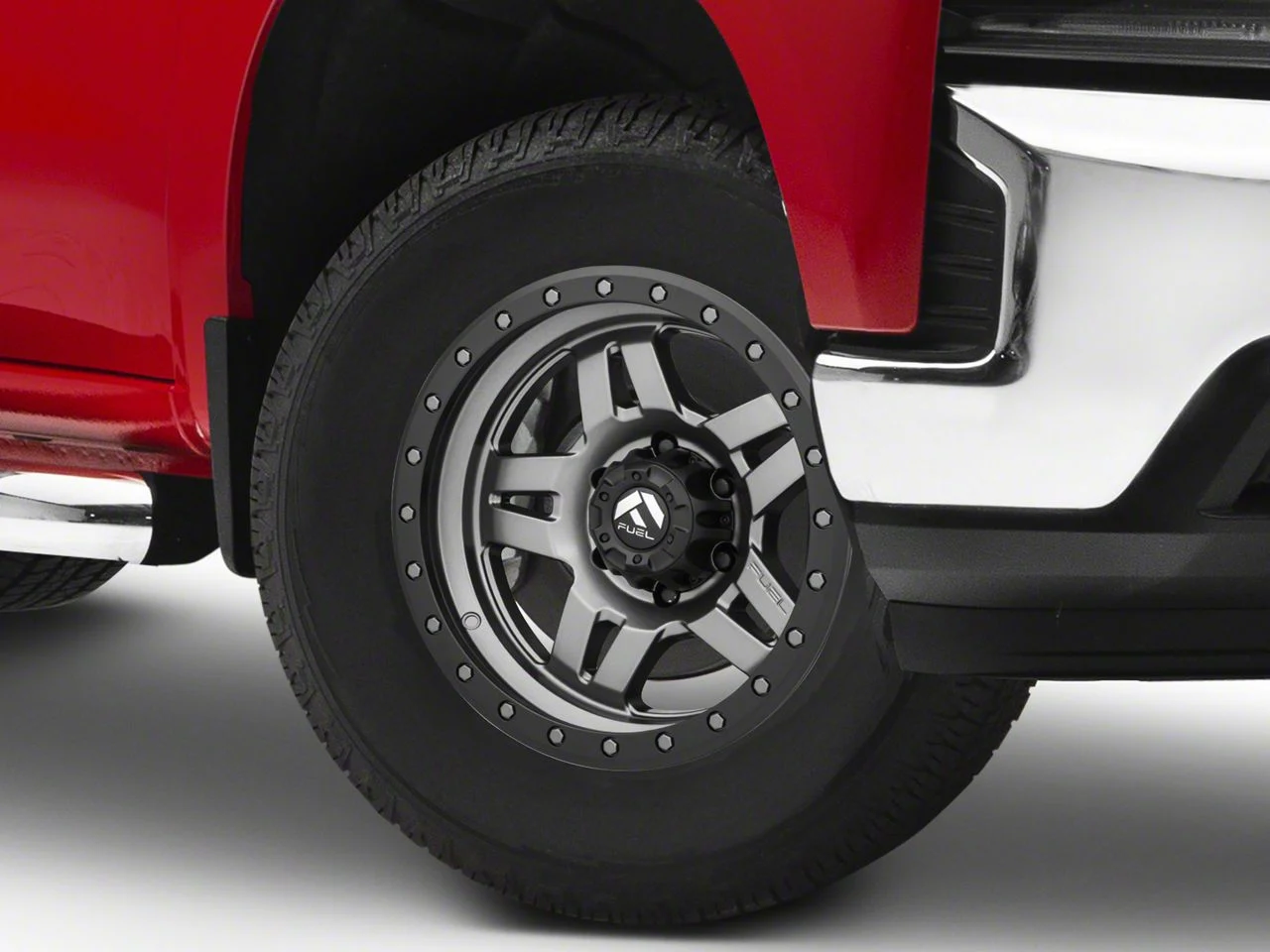 Fuel Wheels Anza Anthracite with Black Ring 6-Lug Wheel; 17x8.5; 6mm Offset (19-26 Silverado 1500)