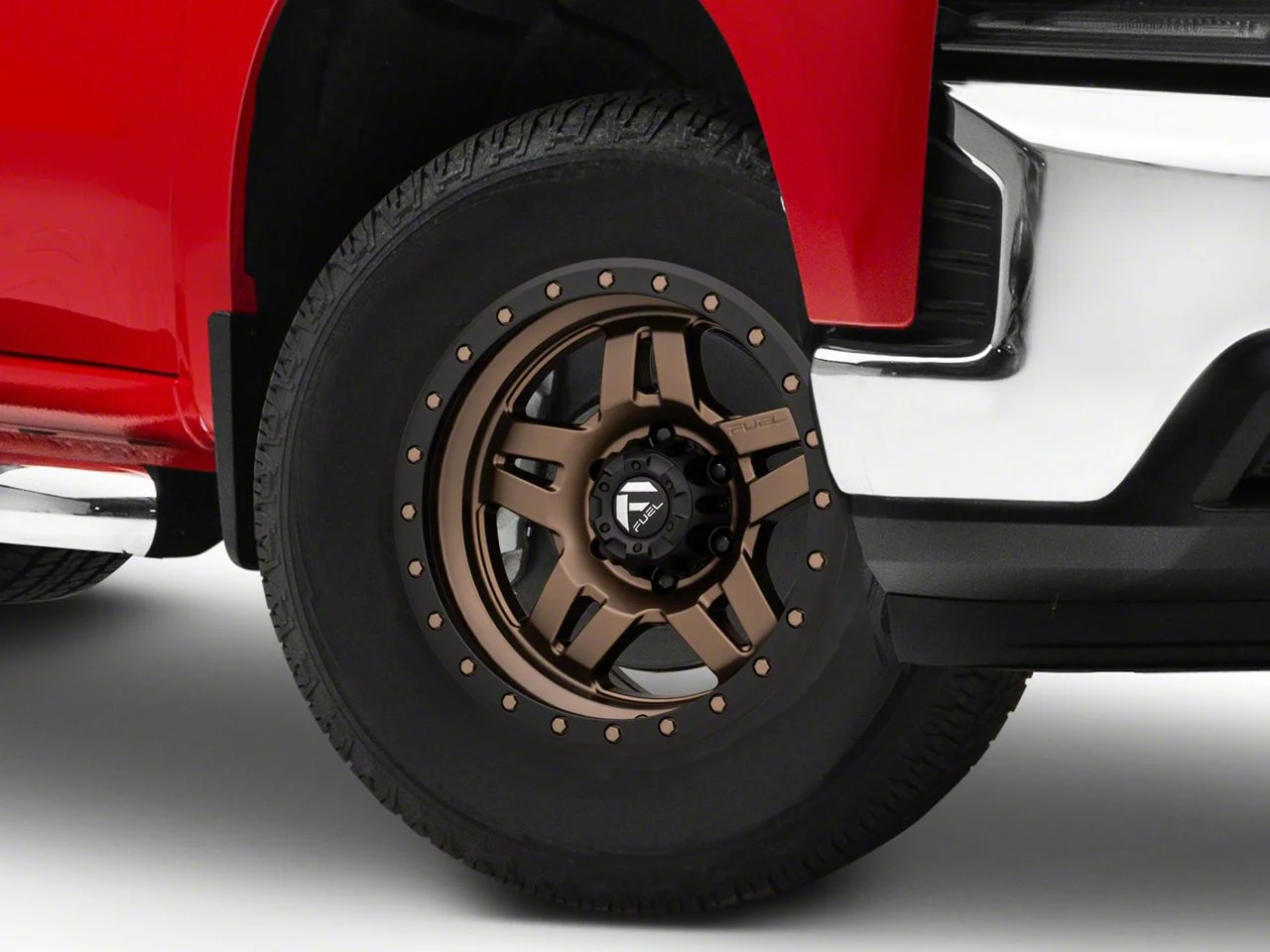 Fuel Wheels Anza Matte Bronze with Black Ring 6-Lug Wheel; 17x8.5; 6mm Offset (19-26 Silverado 1500)