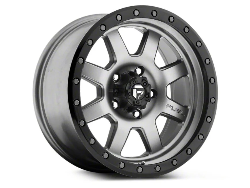 Fuel Wheels Trophy Anthracite with Black Ring 6-Lug Wheel; 17x8.5; 6mm Offset (19-26 Silverado 1500)