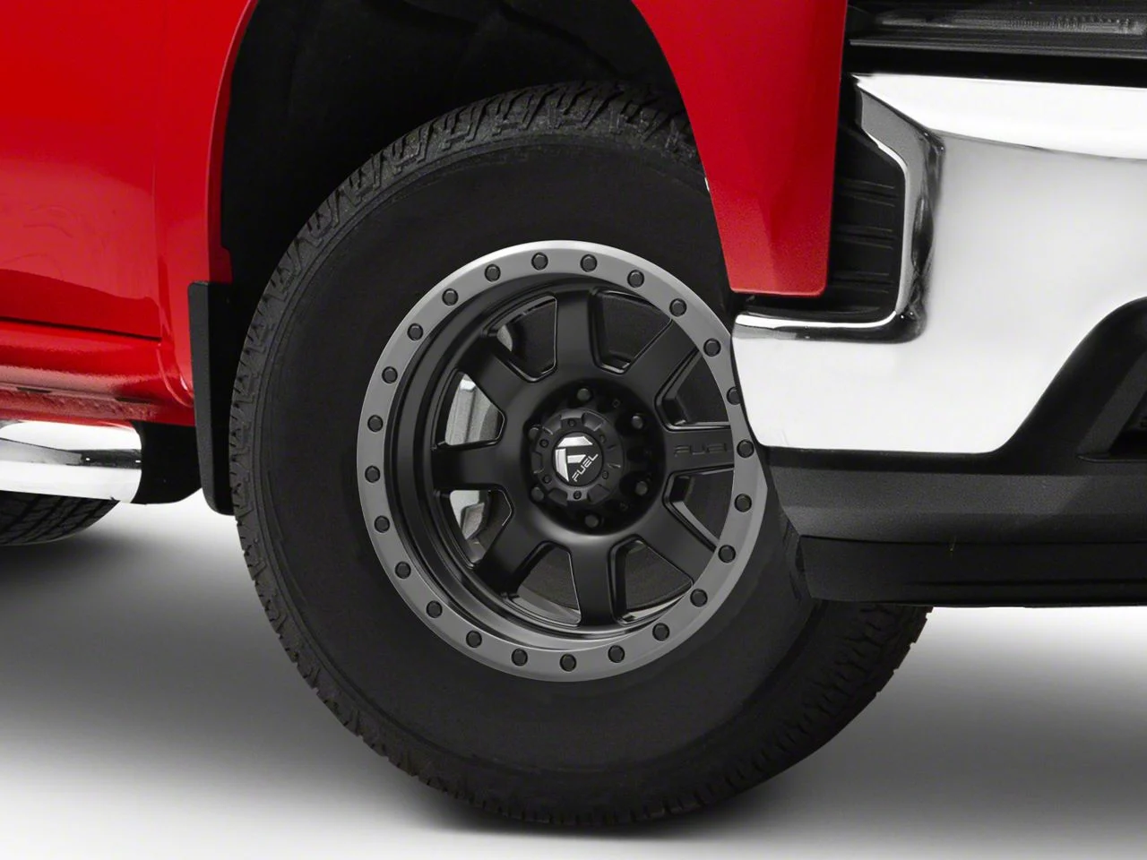 Fuel Wheels Trophy Matte Black with Anthracite Ring 6-Lug Wheel; 17x8.5; -6mm Offset (19-26 Silverado 1500)