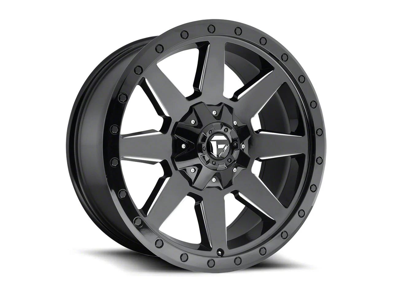 Fuel Wheels Wildcat Gloss Black Milled 6-Lug Wheel; 20x9; 1mm Offset (19-26 Silverado 1500)