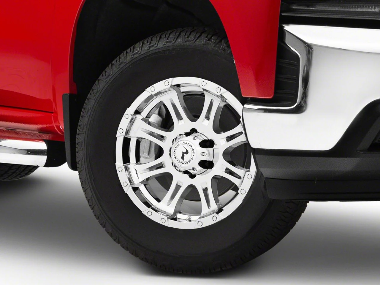 Raceline Raptor Chrome 6-Lug Wheel; 18x9; -6mm Offset (19-26 Silverado 1500)