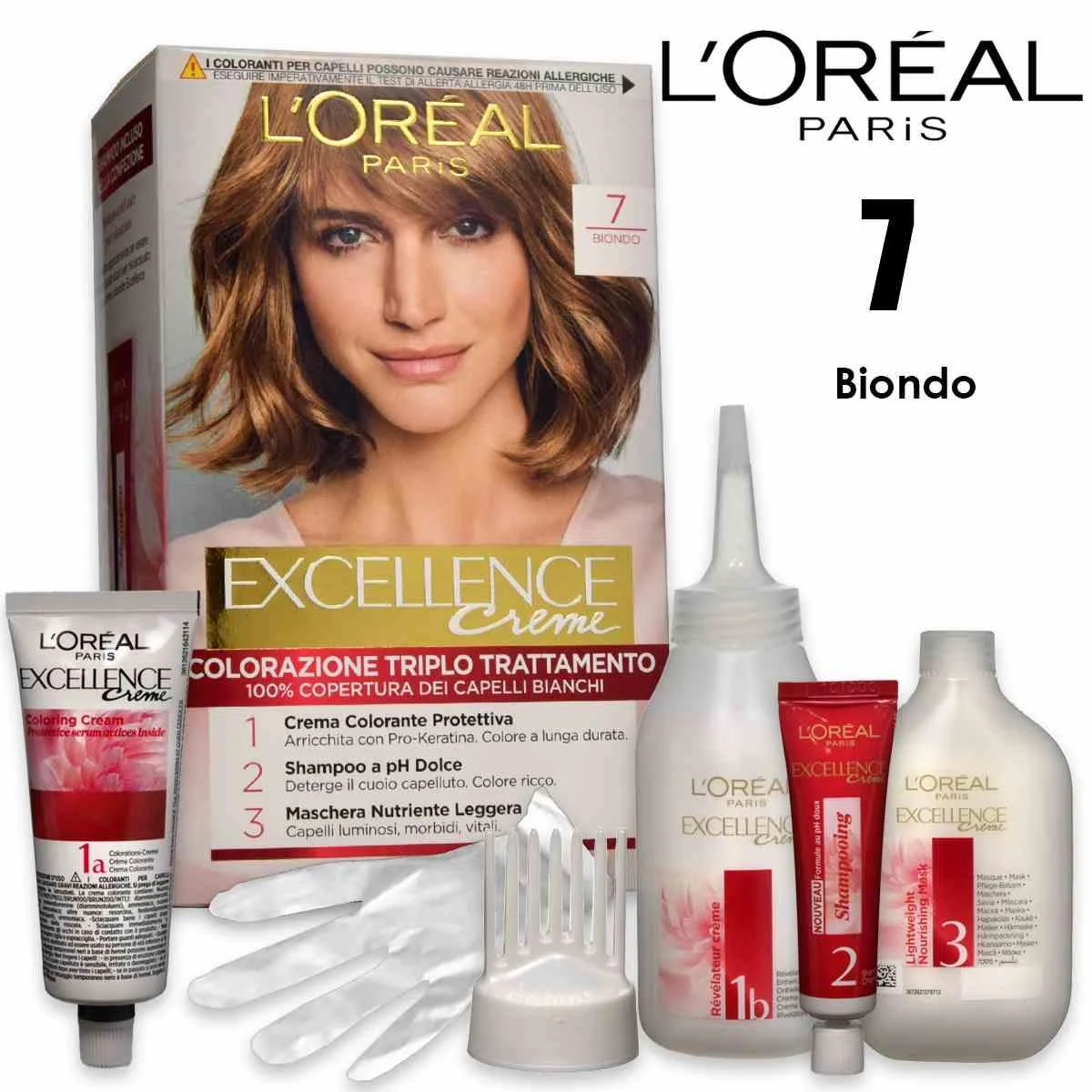 L'oreal colorazione triplo trattamento excellence n° 7