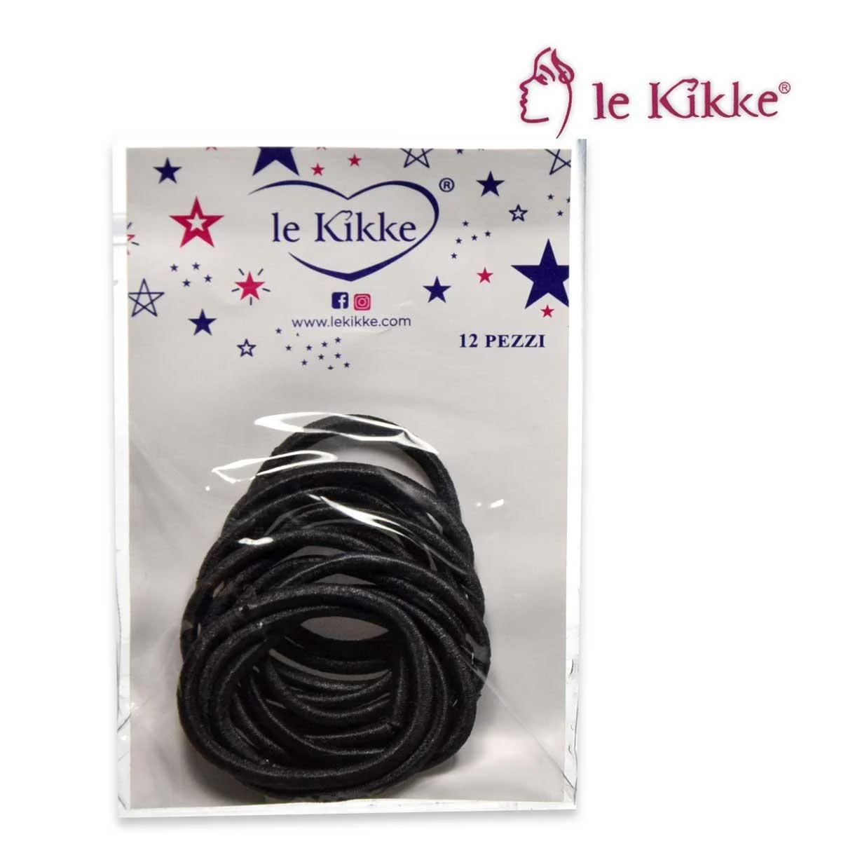 Le kikke card 12 buste da 12 pezzi elastici nero