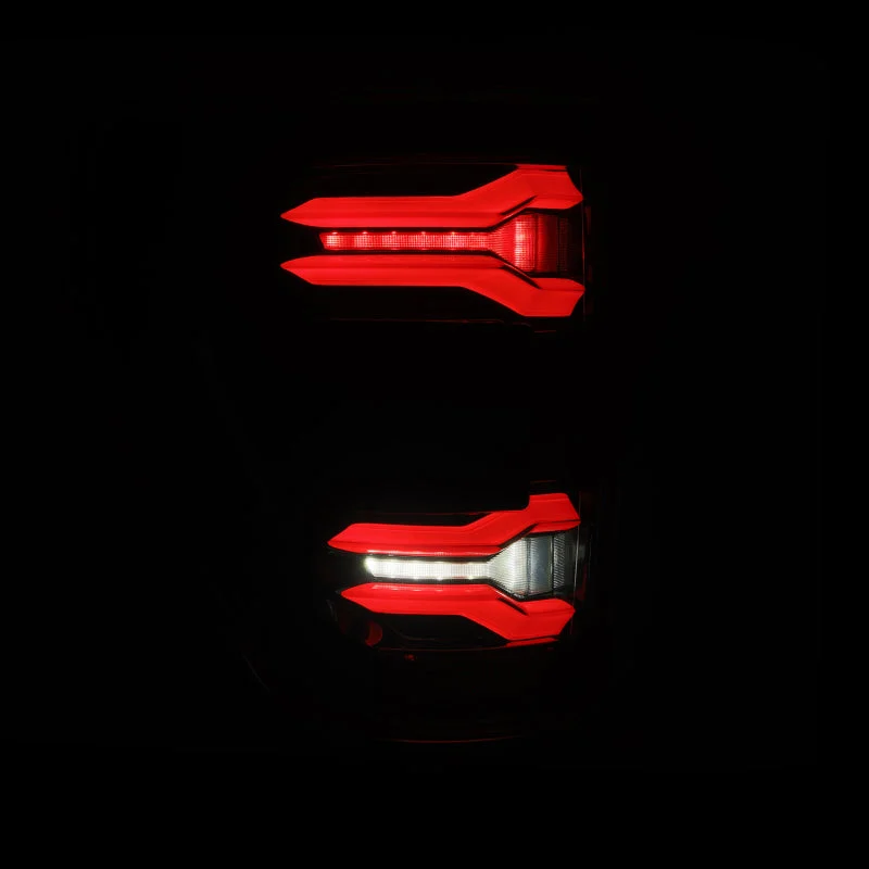 AlphaRex 21-23 Ford F-150 LUXX LED Taillights - Black w/ BLIS