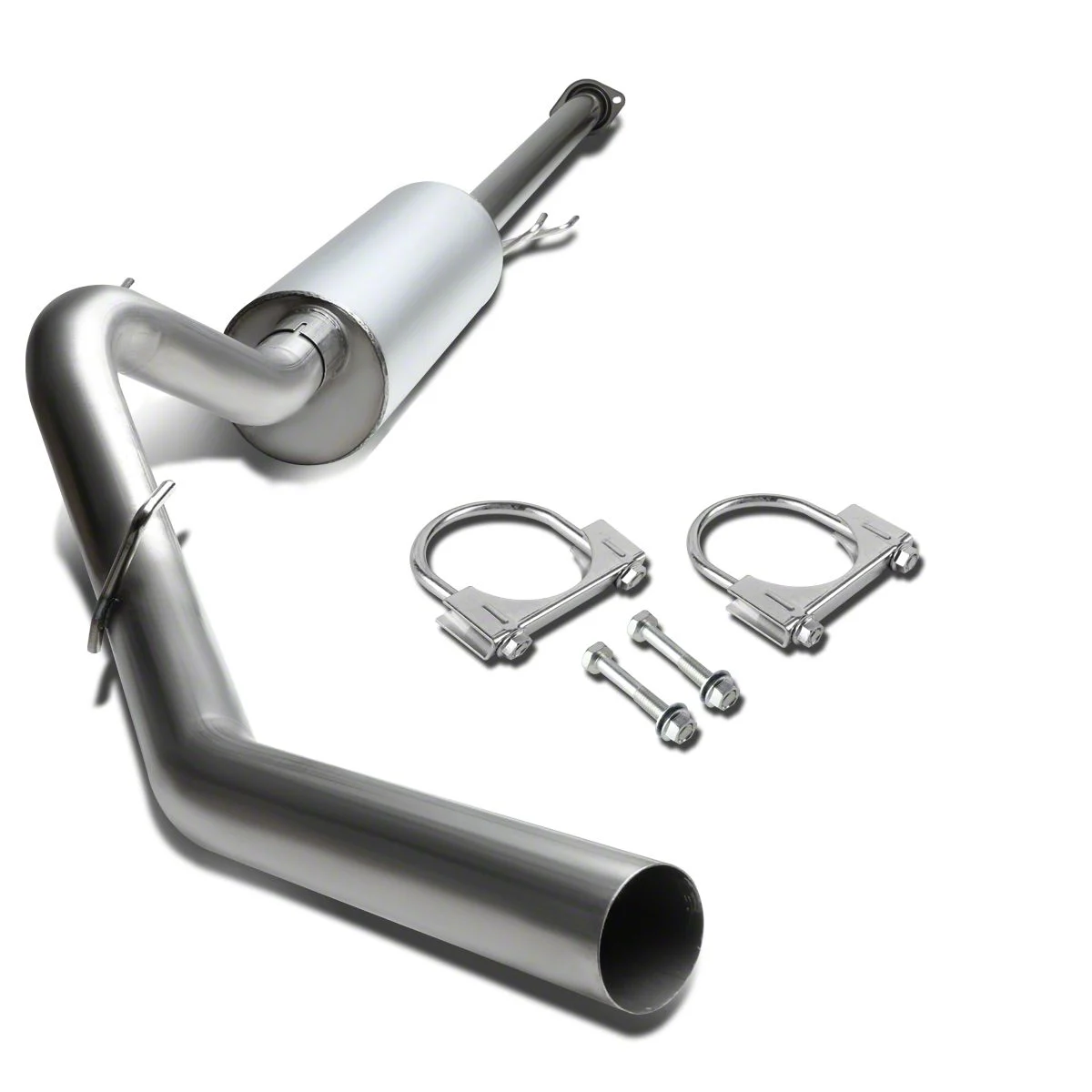 Single Exhaust System with Polished Tip; Side Exit (11-14 3.7L F-150)