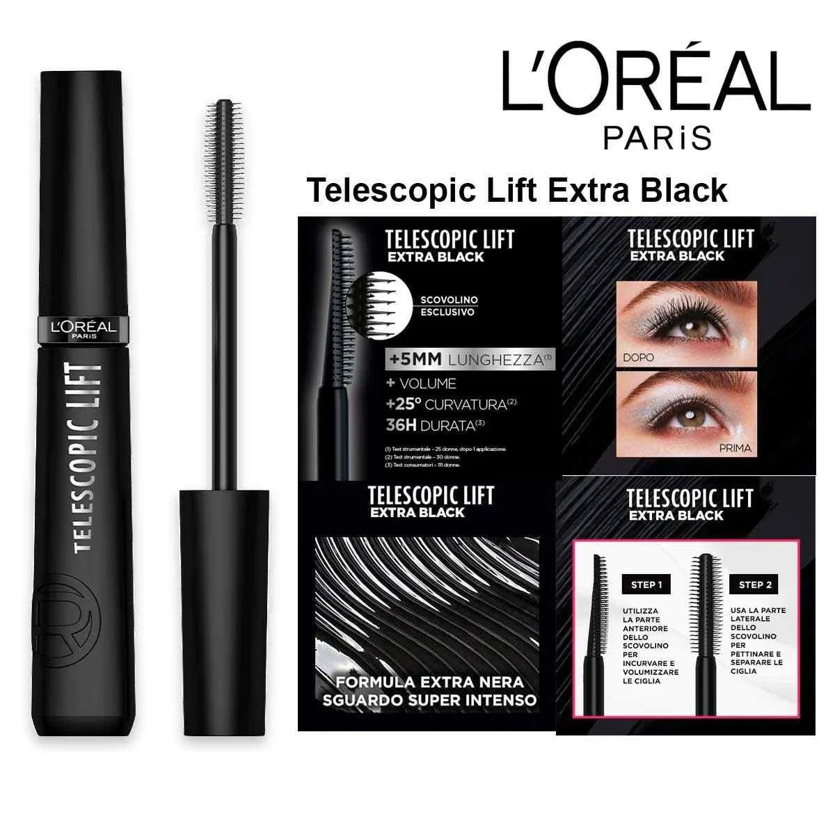 Mascara L'Oréal Telescopic Extra Nero