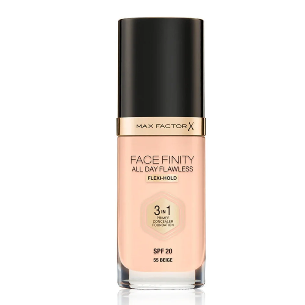 Max factor Trucco a lunga tenuta Facefinity 3 in 1 (All Day Flawless) 30 ml - Tonalità: 55 Beige