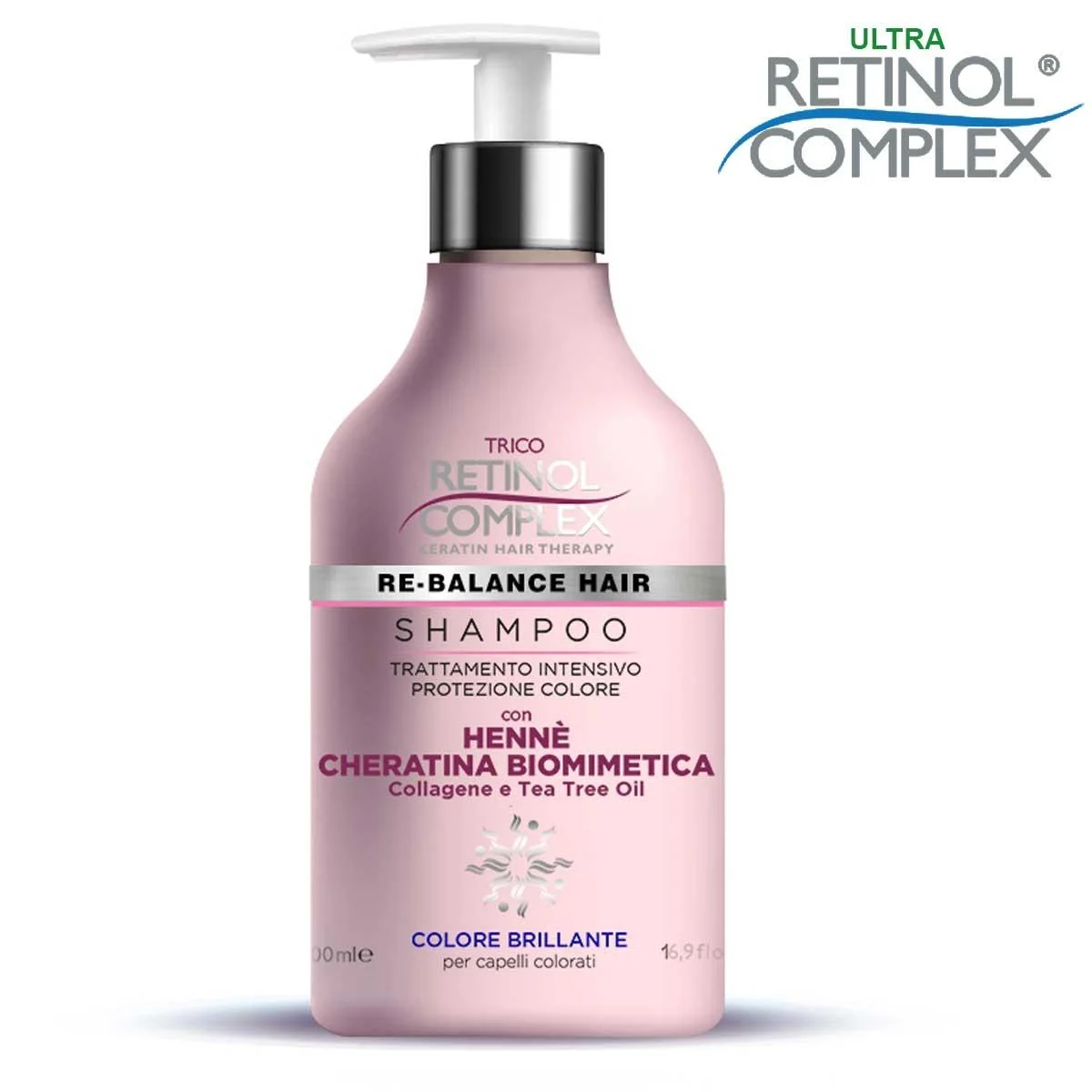 Shampoo complesso alla cheratina 500 ml con henn cheratina e collagene