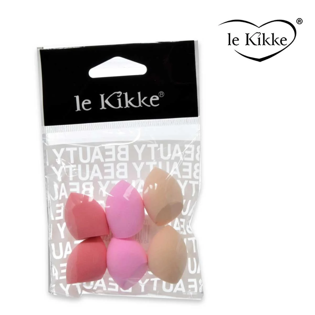 Le kikke spugnetta trucco Rosse rosa e beige