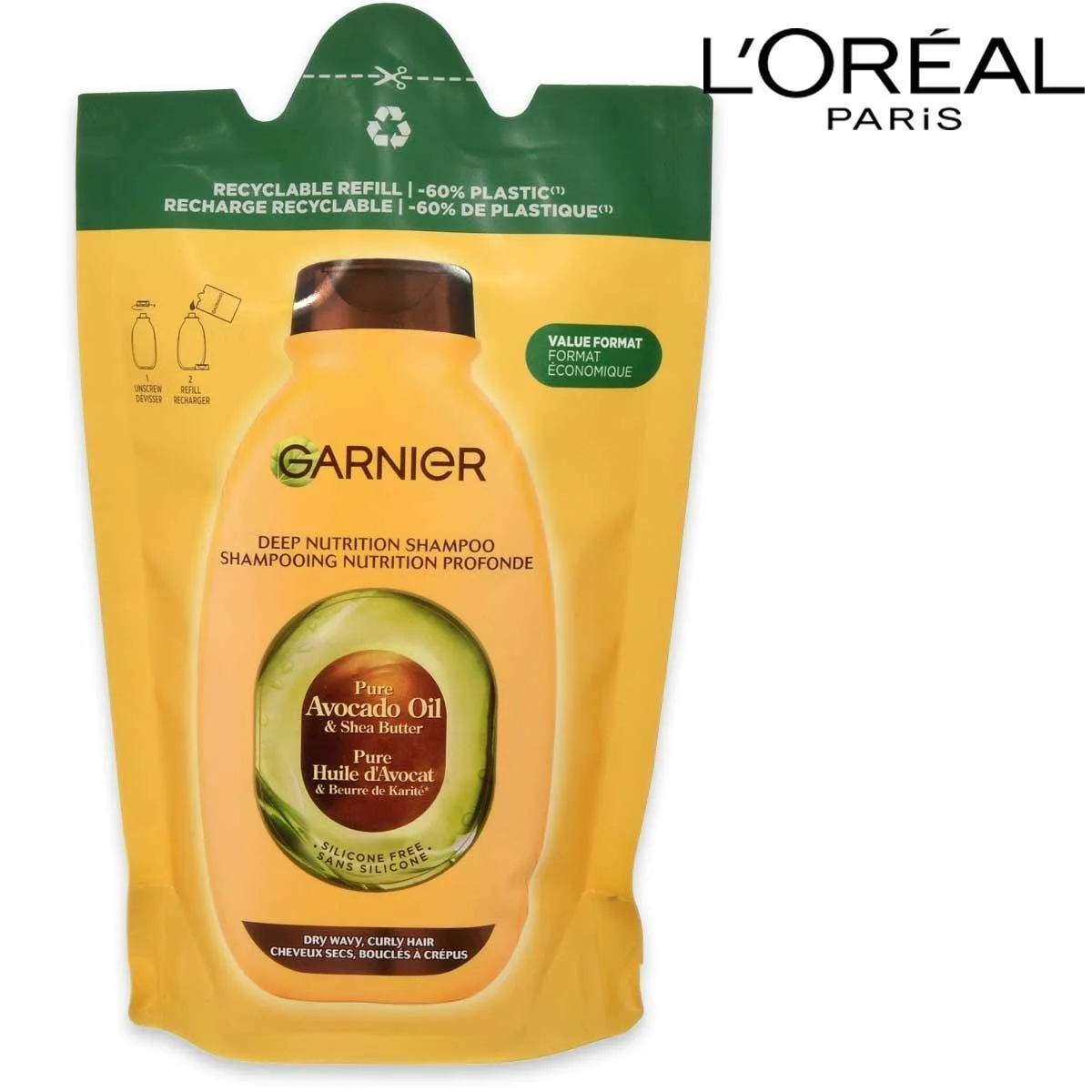 Garnier shampoo ricarica 250 ml avocado oil