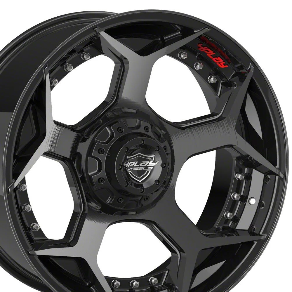 4Play 4P50 Brushed Black 5-Lug Wheel; 20x10; -24mm Offset (09-18 RAM 1500)
