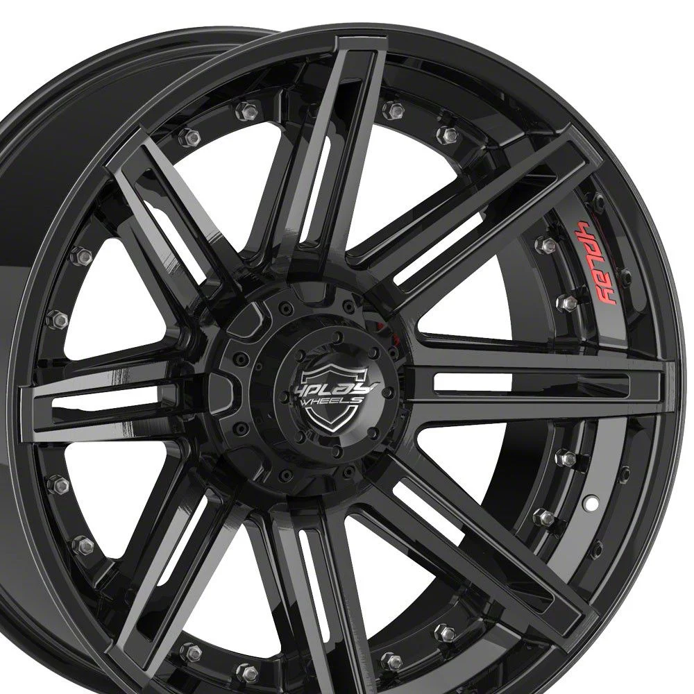 4Play 4P70 Brushed Black 6-Lug Wheel; 20x10; -18mm Offset (19-26 RAM 1500)