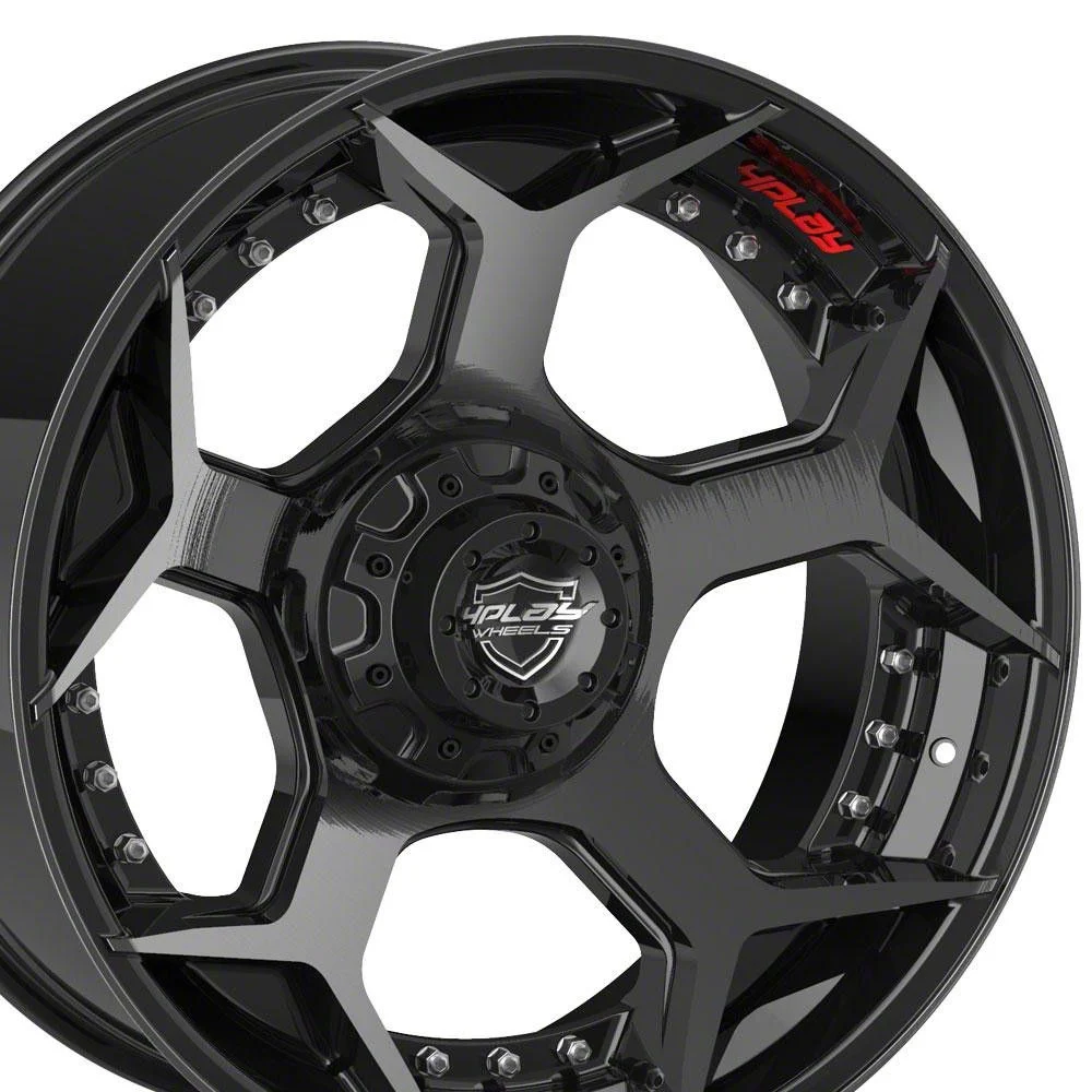 4Play 4P50 Brushed Black 6-Lug Wheel; 20x10; -18mm Offset (19-26 Sierra 1500)