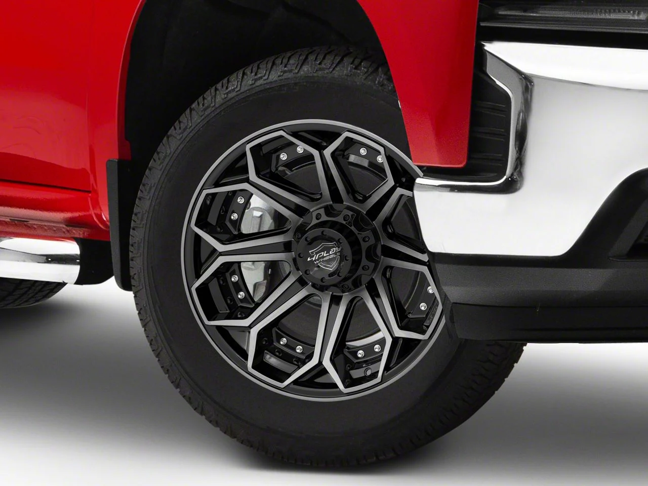 4Play 4P80R Brushed Black 6-Lug Wheel; 20x10; -18mm Offset (19-26 Silverado 1500)