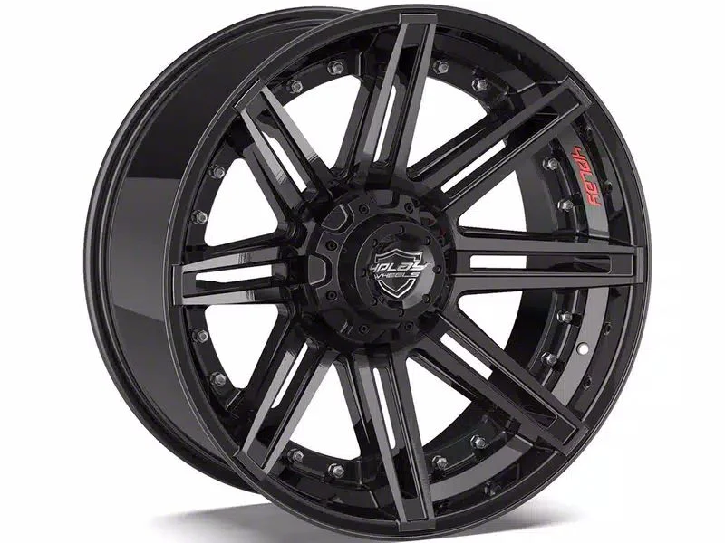 4Play 4P08 Brushed Black 6-Lug Wheel; 20x10; -18mm Offset (21-26 Yukon)