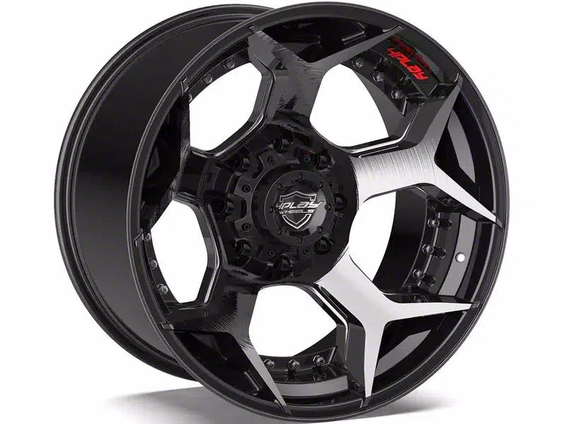 4Play 4P50 Brushed Black 6-Lug Wheel; 20x10; -18mm Offset (21-26 Yukon)