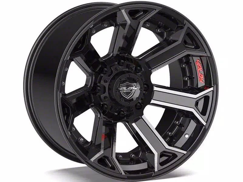 4Play 4P70 Brushed Black 6-Lug Wheel; 20x10; -18mm Offset (21-26 Yukon)