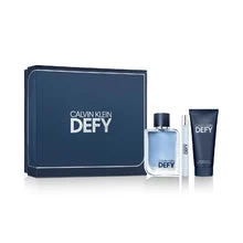Calvin klein Defy set regalo EDT 100 ml, EDT in miniatura 10 ml e gel doccia per corpo e capelli 100 ml