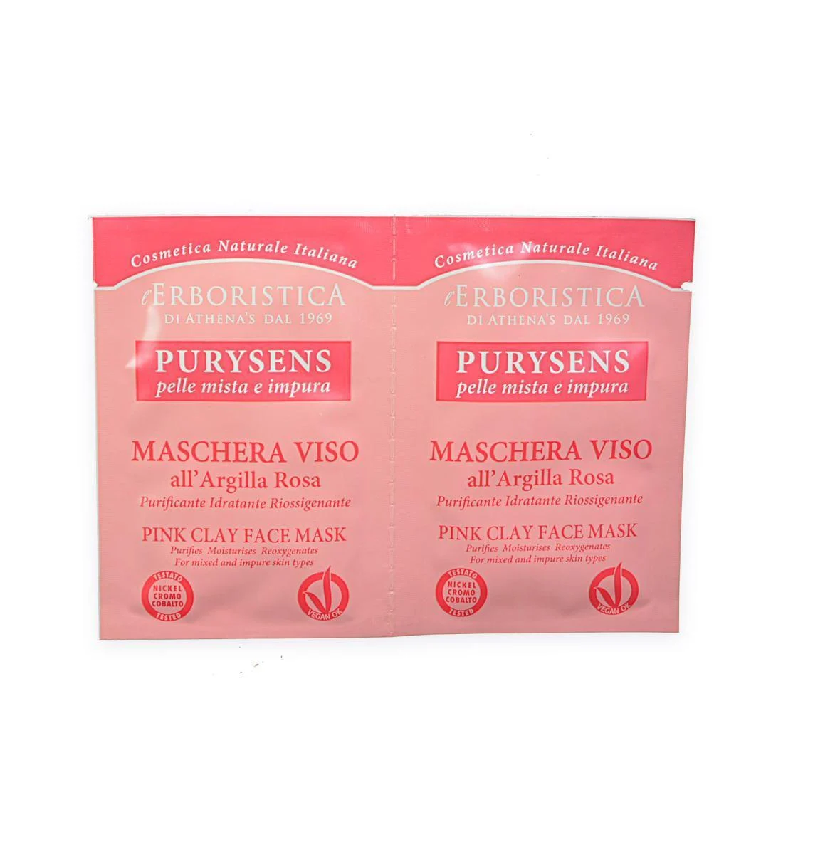 L'erboristica maschera monodose argilla rosa purysense 20 ml