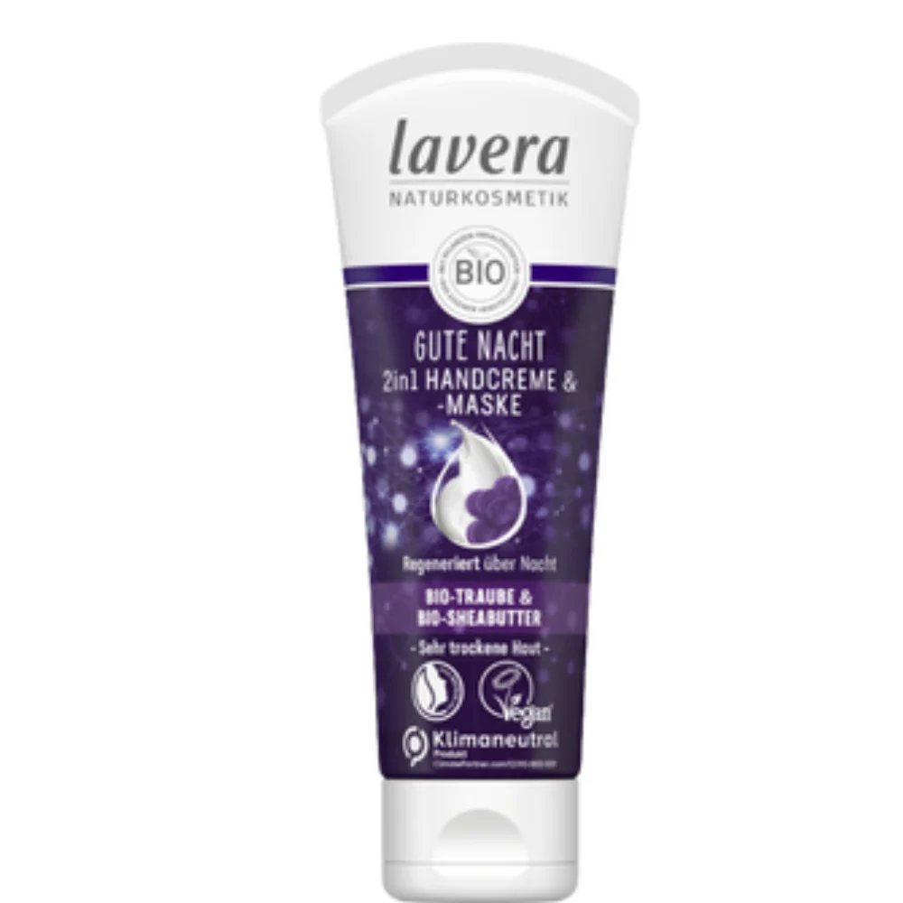 Lavera Good Night Crema e Maschera Mani 2 in 1, 75 ml