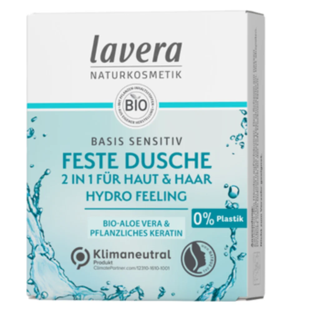 Lavera basis sensitiv - Shampoo Solido 2in1 Pelle e Capelli, 50 g