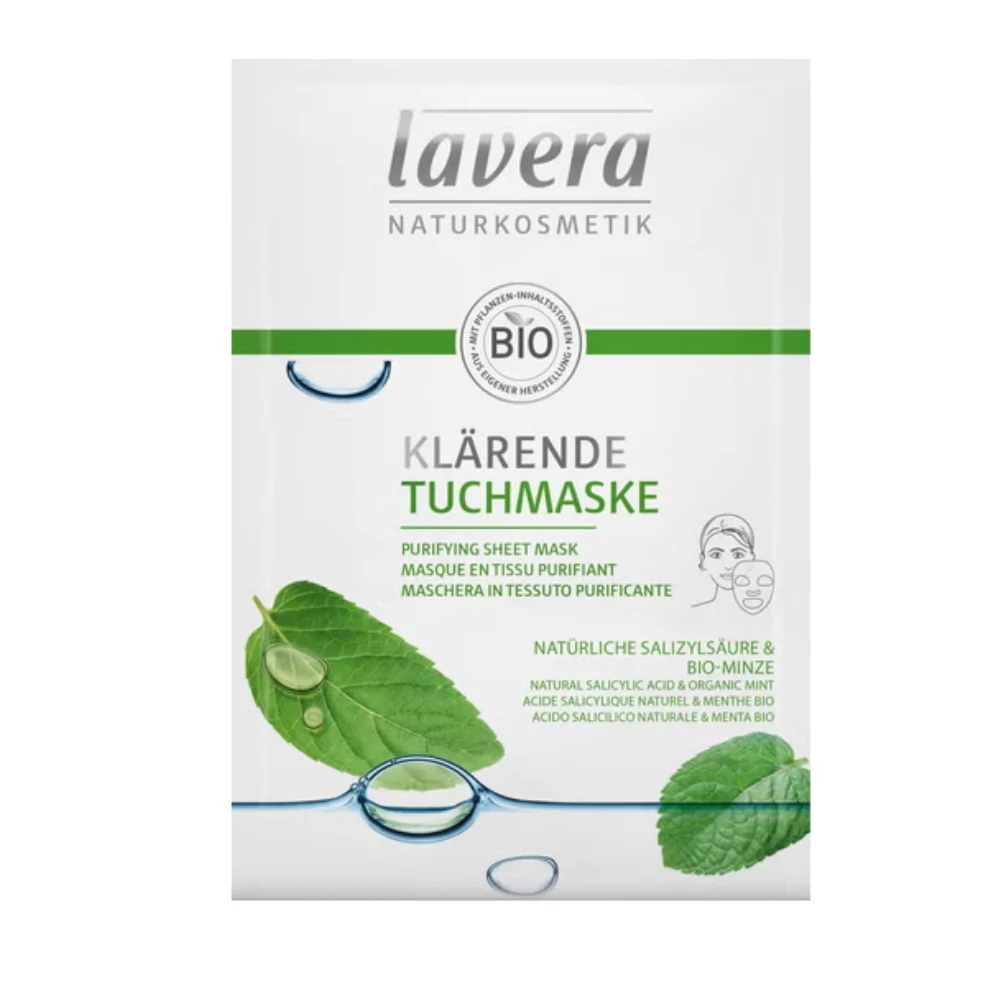 Lavera Maschera Schiarente A Tessuto Con Acido Salicilico Naturale E Menta Bio